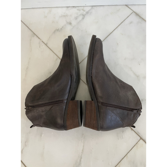 Marroqui Sanchez Women's Booties, Size 8, Brown Leather, Ankle Side Zip - Picture 5 of 10